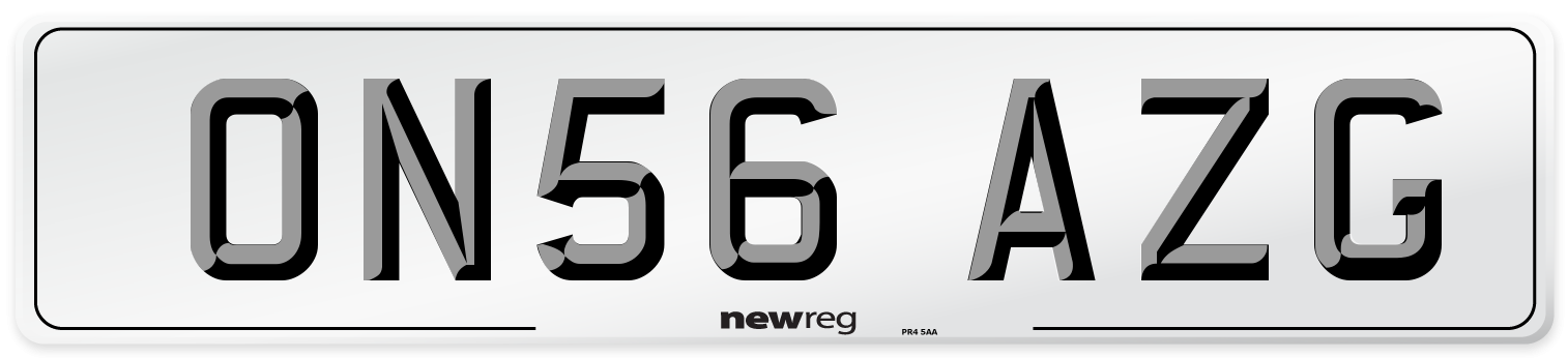ON56 AZG Number Plate from New Reg